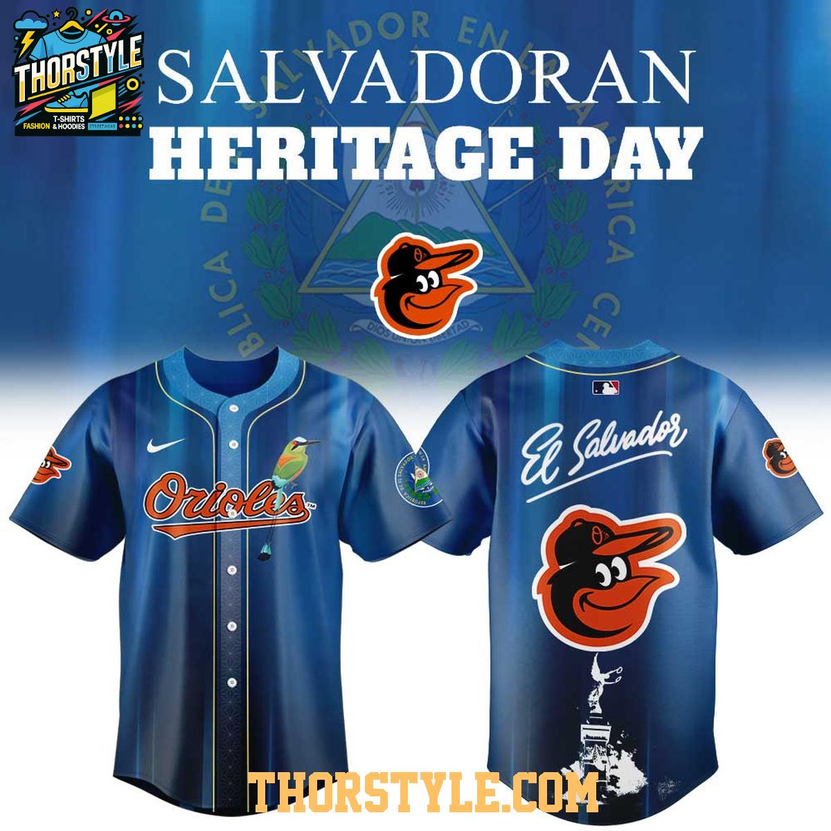 Batimore Orioles Salvadoran Heritage Day 2026 x MLB Baseball Jersey 