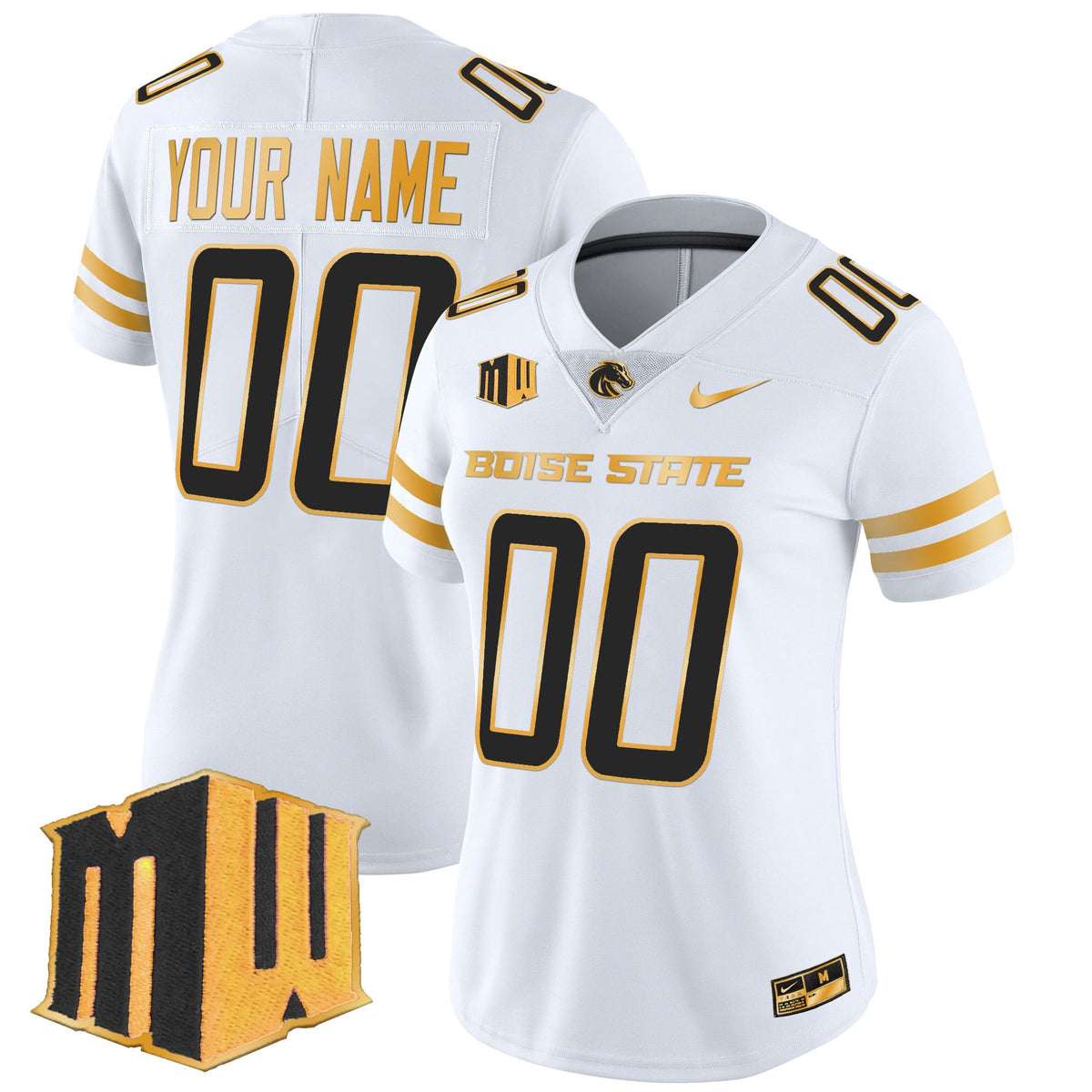 Boise State Broncos 2024 Gold Vapor Limited Custom Jersey - All Stitched
