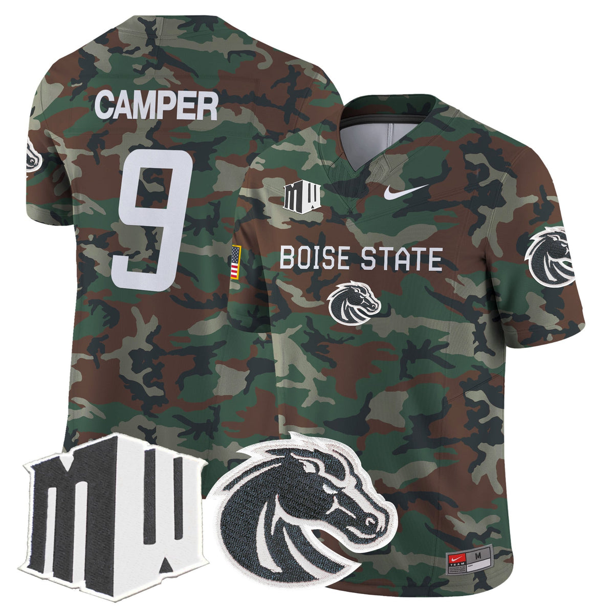 Boise State Broncos 2024 Military Vapor Limited Jersey - All Stitched