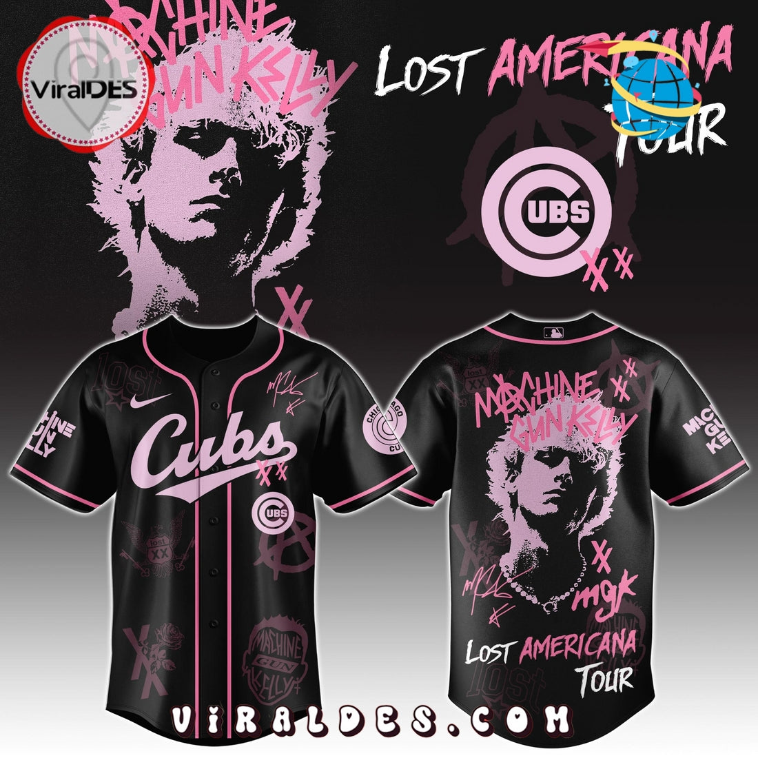 MGK x Chicago Cubs Men's Baseball Jersey - Limited 
